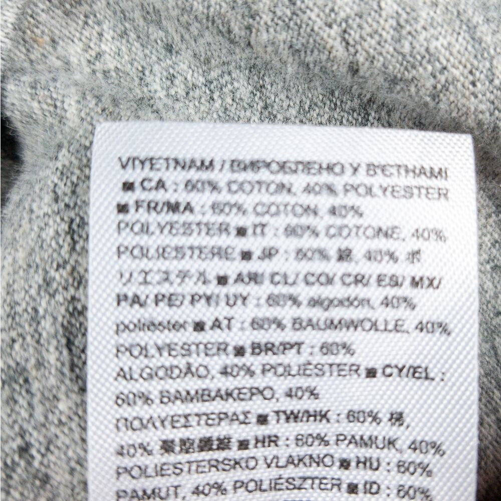 Gap Henley Men's T-Shirt Size XL Long Sleeve Gray 3-Buttons Ribbed Cuffs Tagless - Picture 6 of 9